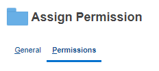 Permissions tab in the Assign Permission dialog box